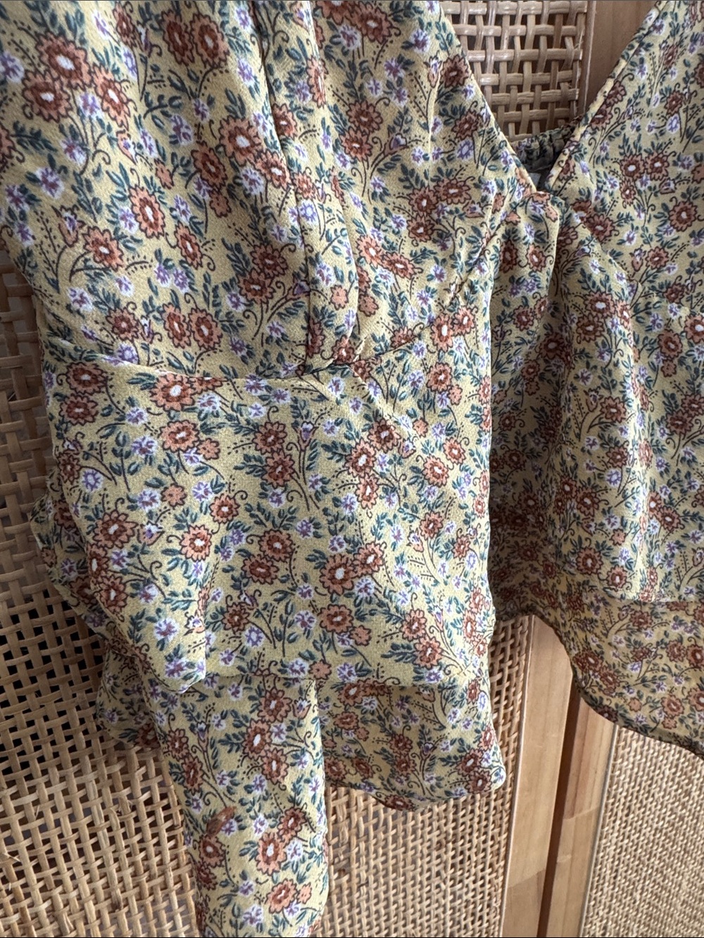 Dress Forum Floral Tiered Ruffle Cami - Green Multi - Picture 2 of 2